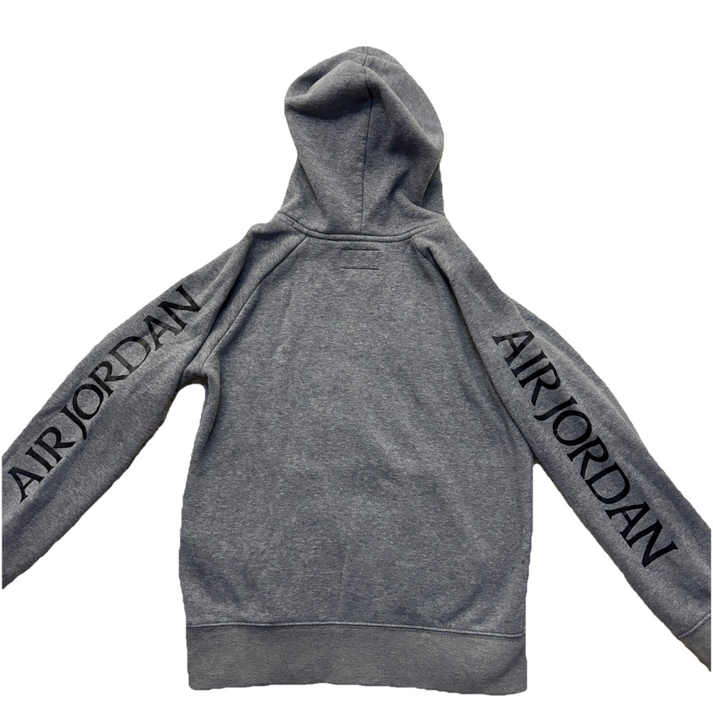 Nike Air x Air Jordan Spell‎ Out Large Logo Hoodie Boys 10-12yr Basketball Sport - Picture 4 of 10
